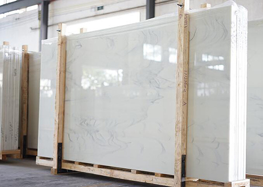 Your trusted Chinese manufacturer for premium Artificial White Marble and Nano Crystallized Panels in big slab sizes .